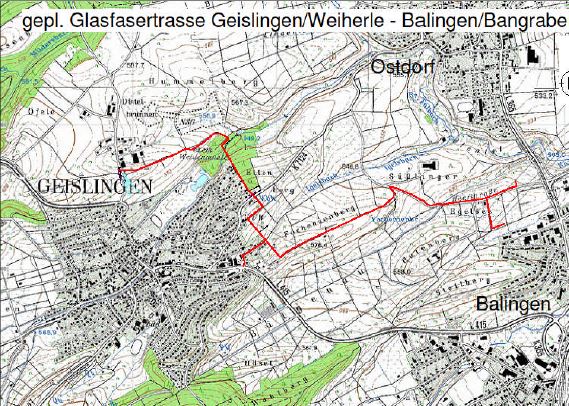 Glasfasertrasse Balingen – Geislingen