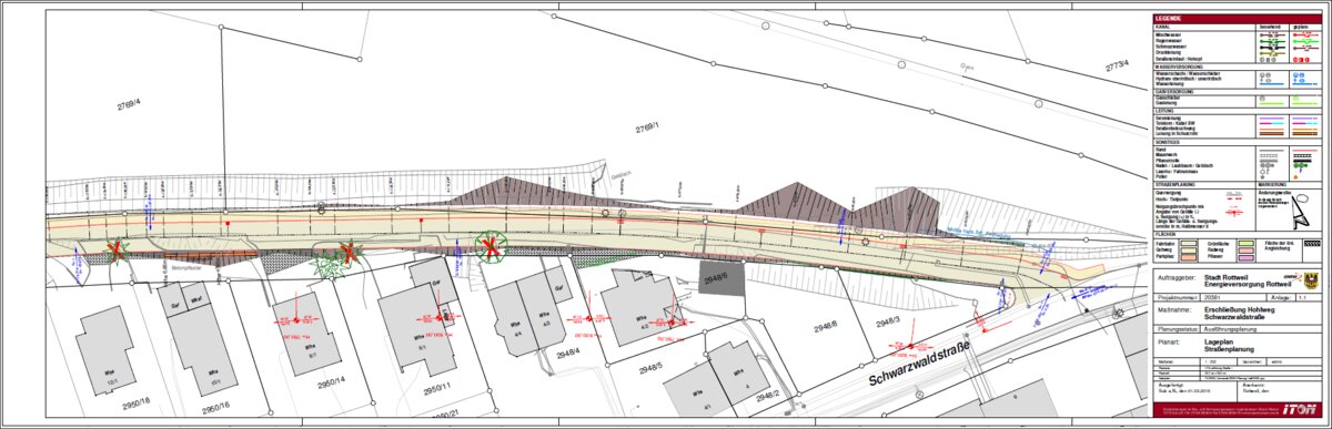 Schwarzwaldstraße und Hohlweg Rottweil