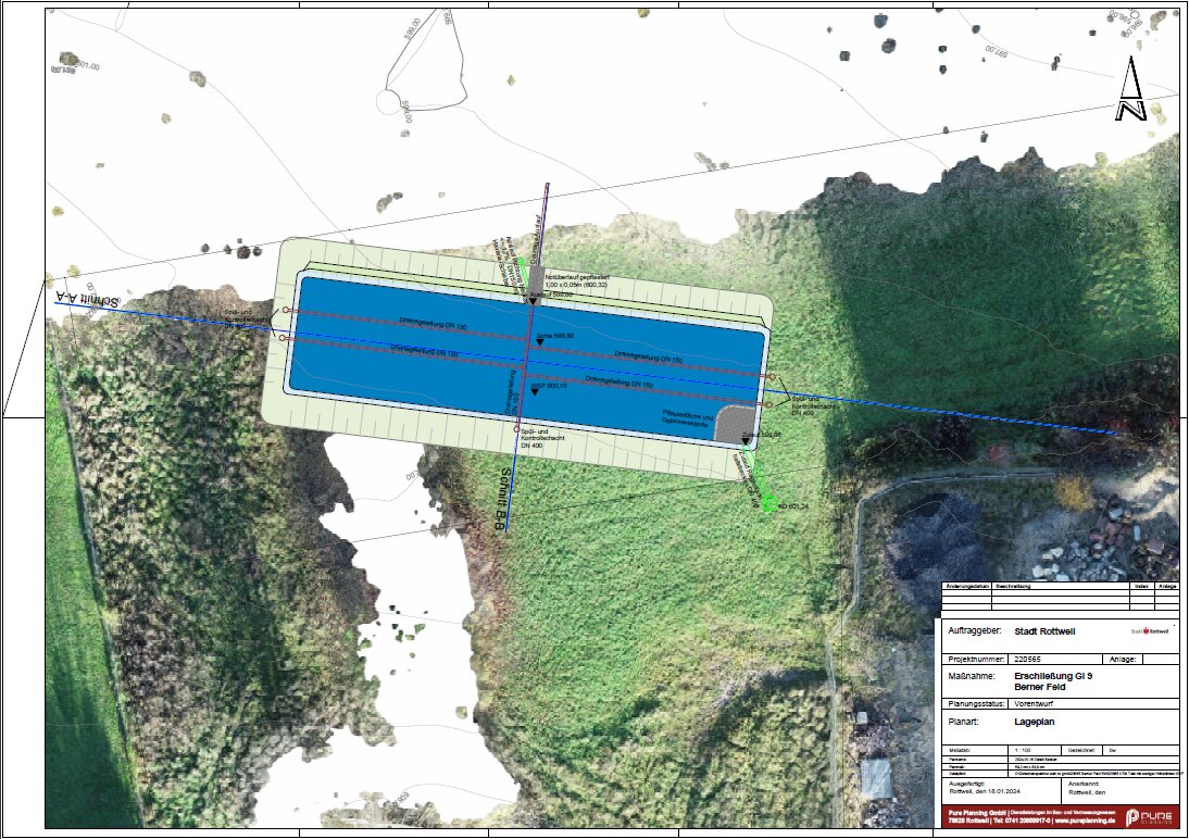 Regenrückhaltebecken Berner Feld GI 9 Rottweil