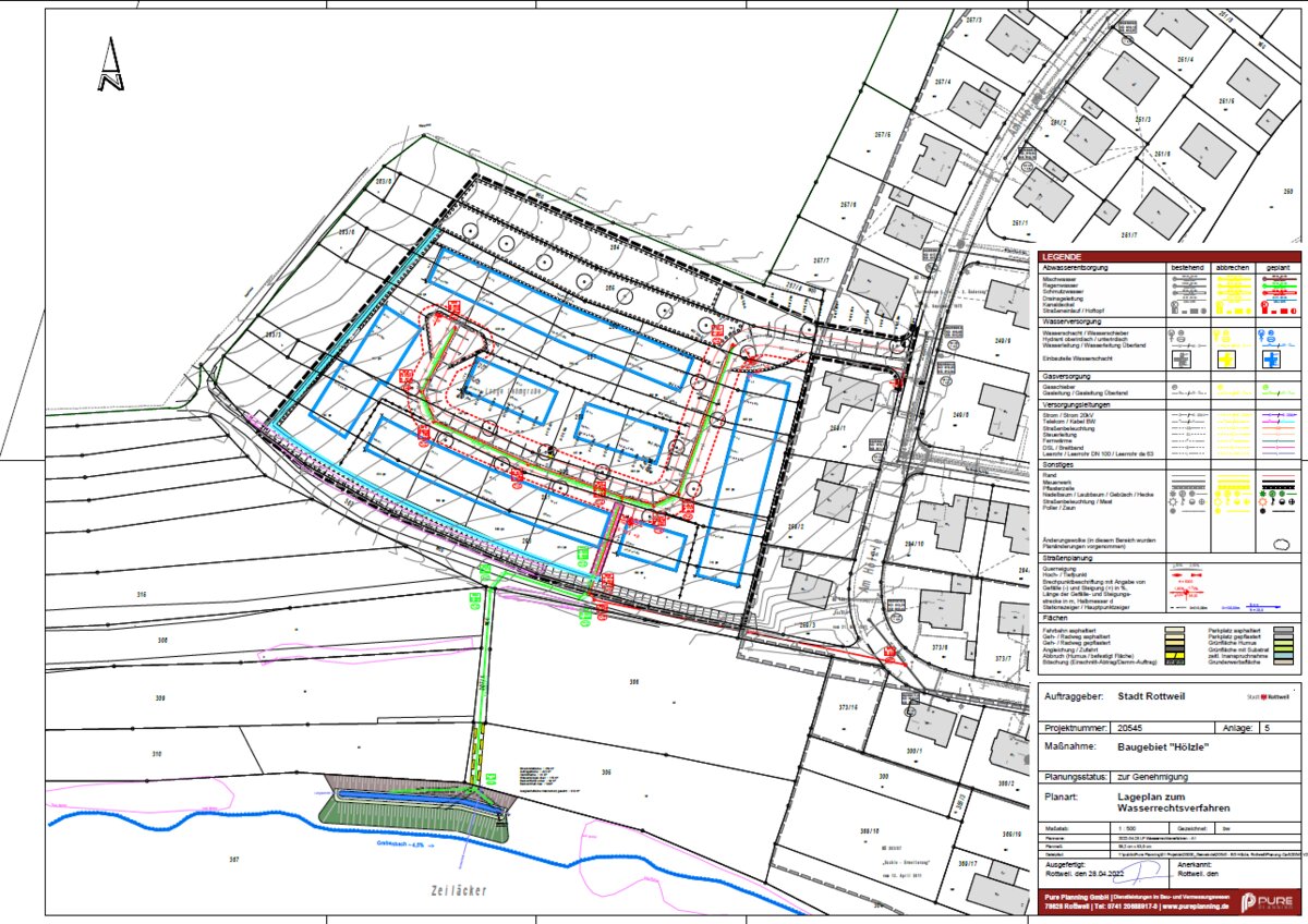 Regenrückhaltebecken BG Hölzle Rottweil